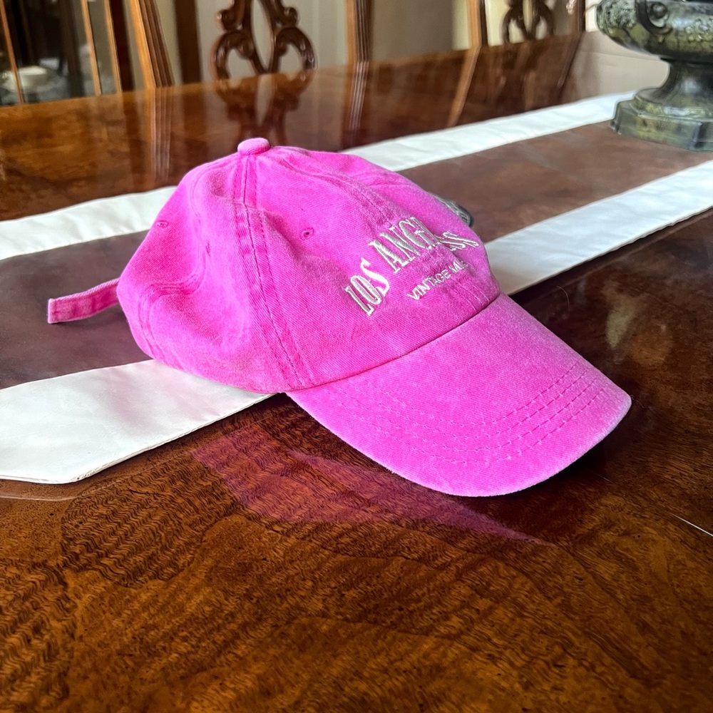 Los Angeles Vintage Made Pink Baseball Cap Size: S